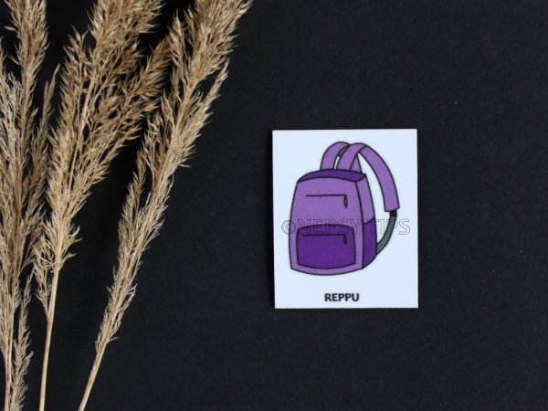 Nepsy Tips lapsen toiminnanohjauksen tukemiseen suunniteltu magneettinen kuvatukikortti Reppu, joka kuuluu Koululaisen muistilista kuvatukisarjaan. Reppu kuvatukikortissa on violetti reppu.