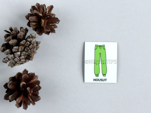 Nepsy Tips lapsen toiminnanohjauksen tukemiseen suunniteltu magneettinen kuvatukikortti Housut, joka kuuluu Pukukortti kuvatukisarjaan. Housut kuvatukikortissa on vihreät collegehousut.