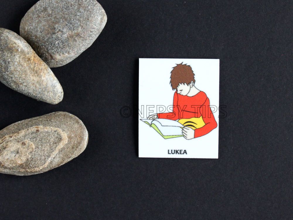 Nepsy Tips lapsen toiminnanohjauksen tukemiseen suunniteltu magneettinen kuvatukikortti Lukea, joka kuuluu Päiväjärjestys kuvatukisarjaan. Lukea kuvatukikortissa lapsi lukee kirjaa.