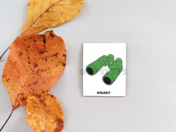 Nepsy Tips lapsen toiminnanohjauksen tukemiseen suunniteltu magneettinen kuvatukikortti Kiikarit, joka kuuluu Retkelle kuvatukisarjaan. Kiikarit kuvatukikortissa on vihreät kiikarit.